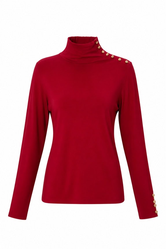 LAUREN RALPH LAUREN TOP MONOCROMATICO ROSSO DONNA PRE OWNED M