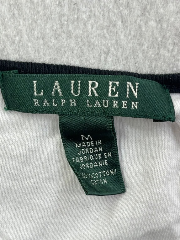 Lauren Ralph Lauren Μπλούζα Ριγέ Μανίκια Navy / Λευκό
