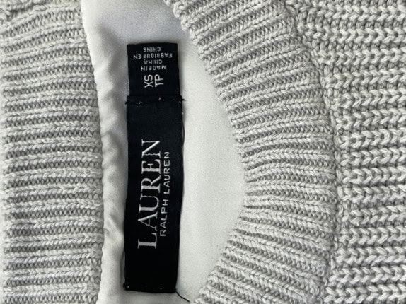 LAUREN RALPH LAUREN ΠΛΕΚΤΟ ΠΟΥΛΟΒΕΡ MINIMAL ΓΚΡΙ ΓΥΝΑΙΚΕΙΟ PRE OWNED XS