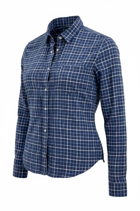 LAUREN RALPH LAUREN CAMICIA CLASSIC NAVY DONNA PRE OWNED S