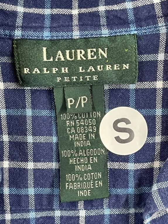 LAUREN RALPH LAUREN ΠΟΥΚΑΜΙΣΟ CLASSIC NAVY ΓΥΝΑΙΚΕΙΟ PRE OWNED S