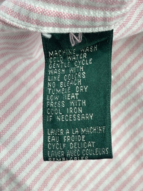 LAUREN RALPH LAUREN SHIRT CLASSIC PINK WOMAN PRE OWNED M
