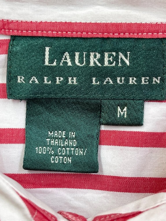 LAUREN RALPH LAUREN ΠΟΥΚΑΜΙΣΟ ΜΕ ΡΙΓΕΣ ΚΑΙ EMBROIDERED LOGO ΚΟΚΚΙΝΟ ΓΥΝΑΙΚΕΙΟ M