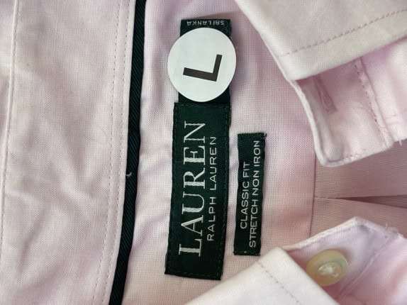 LAUREN RALPH LAUREN SHIRT MINIMAL PINK WOMEN PRE OWNED L