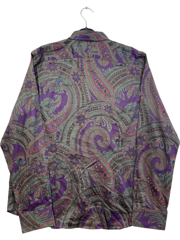 LAUREN RALPH LAUREN ΠΟΥΚΑΜΙΣΟ PAISLEY PATTERN ΜΩΒ UNISEX L