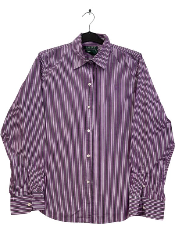LAUREN RALPH LAUREN Πουκάμισο Ριγέ Μωβ Unisex Large