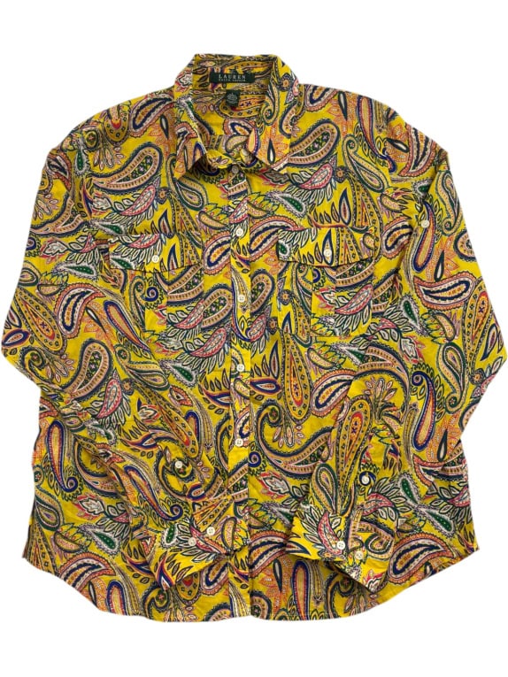 LAUREN RALPH LAUREN ΠΟΥΚΑΜΙΣΟ VINTAGE ΚΙΤΡΙΝΟ ΓΥΝΑΙΚΕΙΟ PRE OWNED L