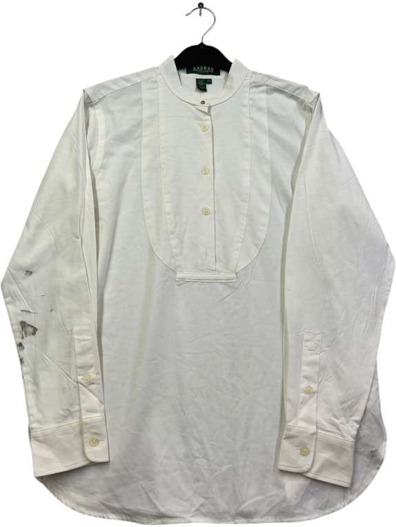 LAUREN RALPH LAUREN ΠΟΥΚΑΜΙΣΟ VINTAGE ΛΕΥΚΟ ΓΥΝΑΙΚΕΙΟ M pre-owned
