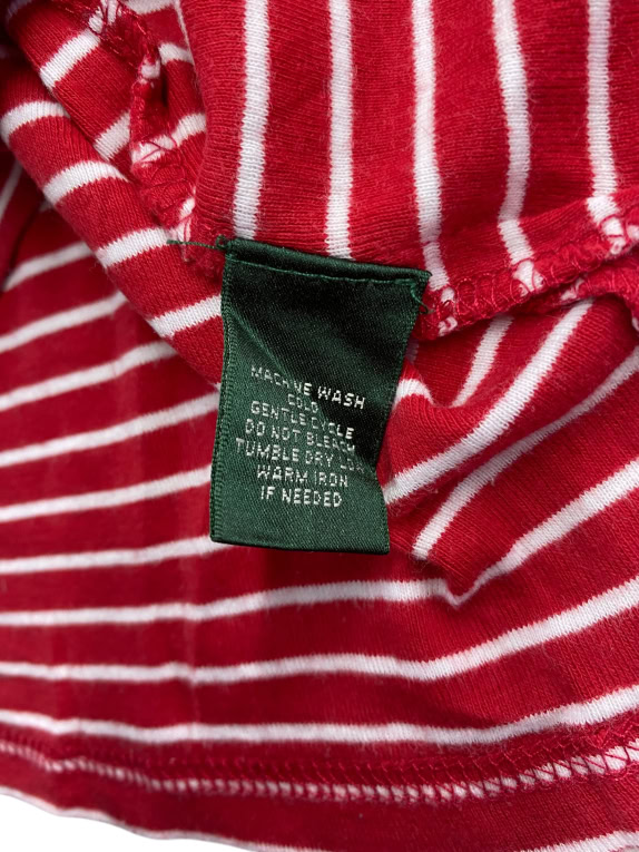 Lauren Ralph Lauren Ριγέ T-Shirt Κόκκινο-Λευκό Γυναικείο M