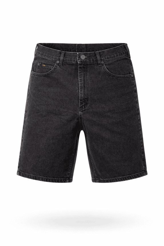 LEE COOPER DENIM SHORTS CLASSIC BLACK MENS PRE OWNED L