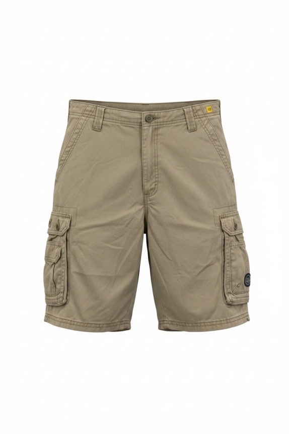 LEE DUNGAREES BERMUDA CARGO UTILITY BEIGE UOMO PRE OWNED L