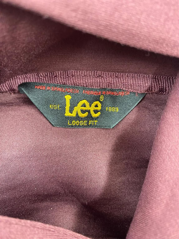 LEE ΦΟΥΤΕΡ ΜΕ ΚΟΥΚΟΥΛΑ LOOSE FIT ΜΟΝΟΧΡΩΜΟ ΜΠΟΡΝΤΟ ΑΝΔΡΙΚΟ XL