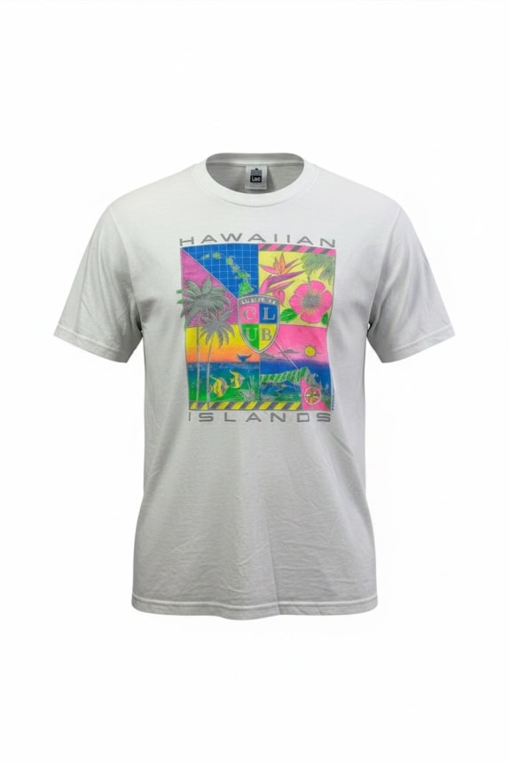 LEE HAWAIIAN ISLANDS PARADISE CLUB 90s GRAPHIC T-SHIRT ΛΕΥΚΟ UNISEX L