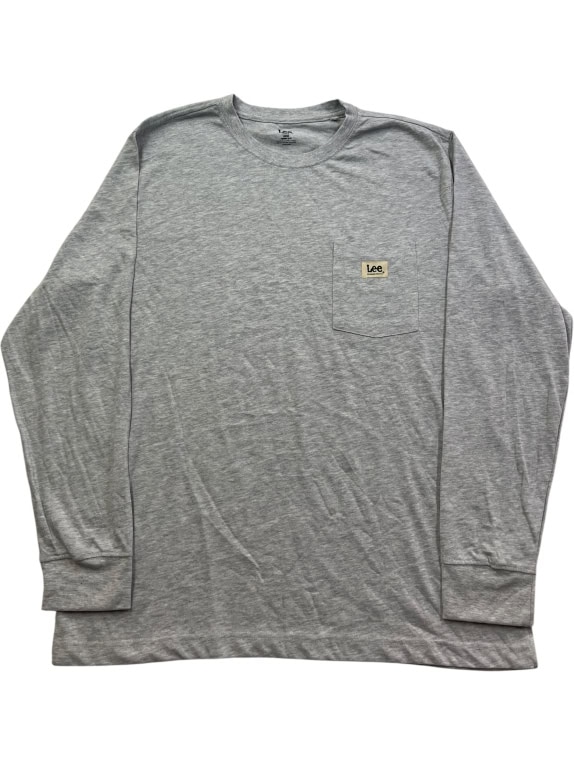 LEE MAGLIA A MANICHE LUNGHE BASIC GRIGIA UOMO LARGE usata