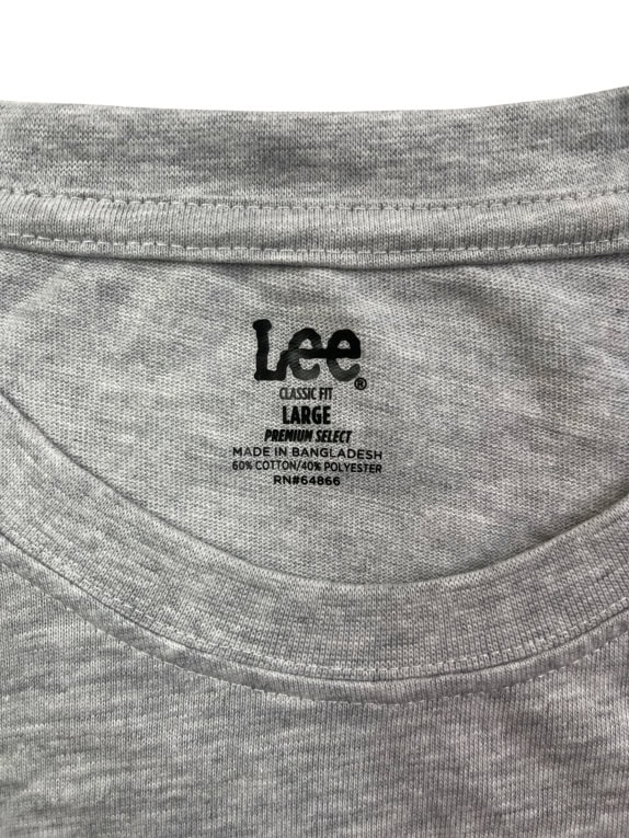 LEE MAGLIA A MANICHE LUNGHE BASIC GRIGIA UOMO LARGE usata