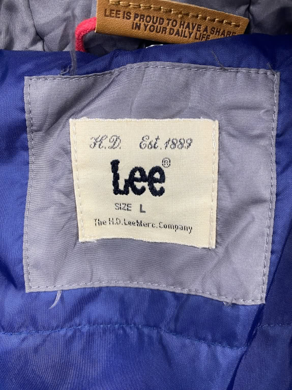 Lee Puffer Jacket Casual Logo Grey Men’s L
