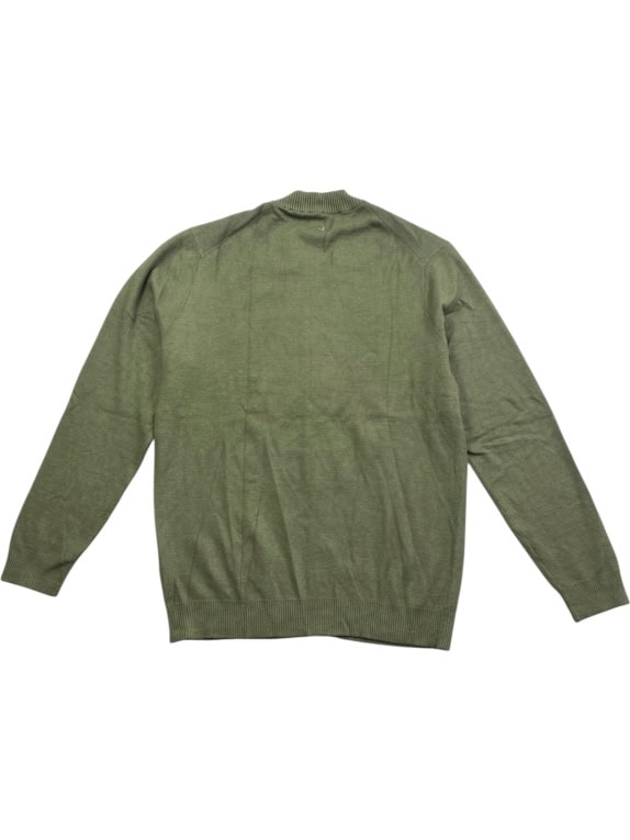 Lee Πλεκτή Ζακέτα Zip-Up Casual Χακί Ανδρική XL