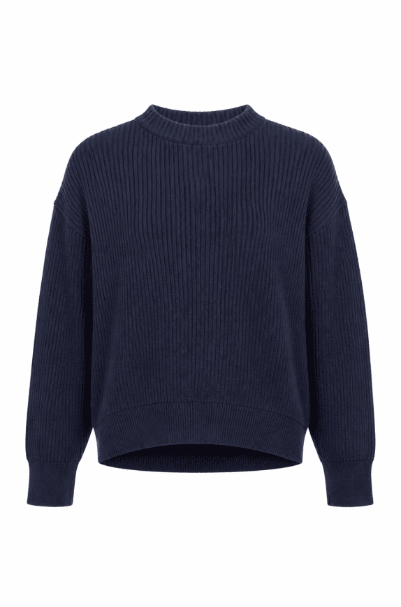 LEE ΠΛΕΚΤΟ ΠΟΥΛΟΒΕΡ ΜΕ ΡΙΓΕΣ NAVY UNISEX PRE OWNED XL