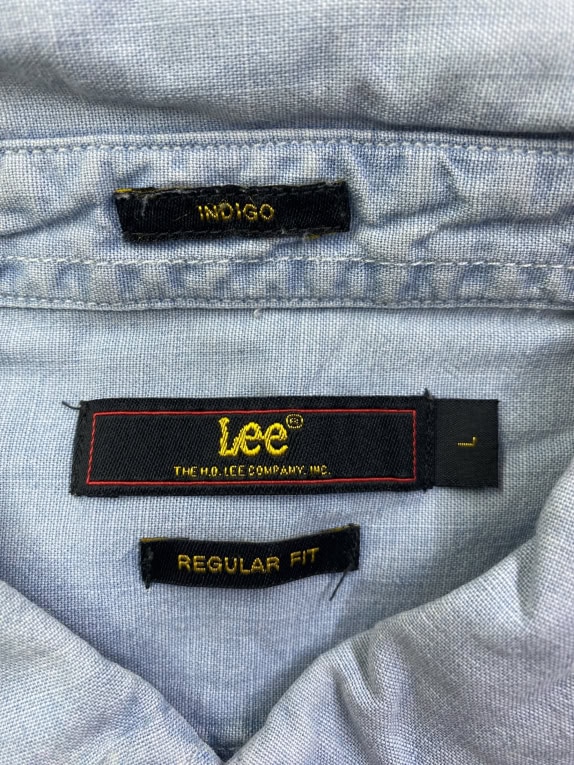Lee Camicia Casual Indigo Logo Azzurro Uomo L