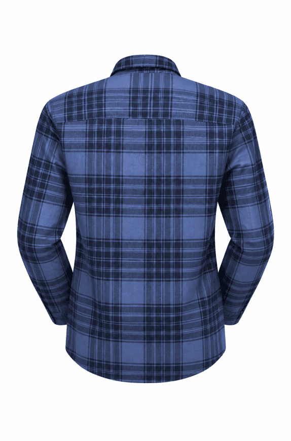LEE ΠΟΥΚΑΜΙΣΟ FLANNEL ΠΛΑΪΔΕ ΜΠΛΕ ΑΝΤΡΙΚΟ PRE OWNED L