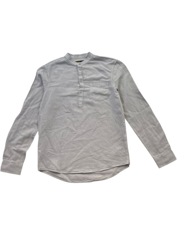 LEE ΠΟΥΚΑΜΙΣΟ HENLEY MINIMAL STONE GREY ΑΝΤΡΙΚΟ PRE OWNED S