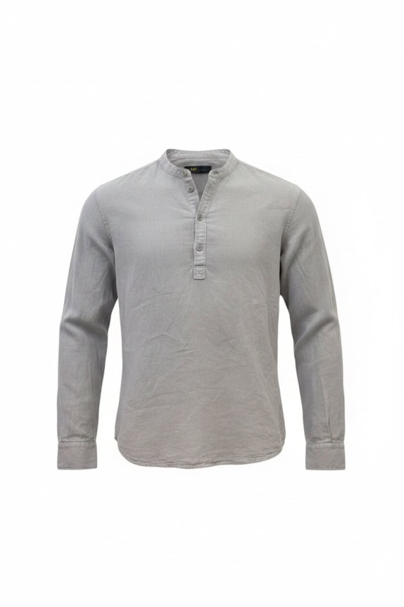 LEE ΠΟΥΚΑΜΙΣΟ HENLEY MINIMAL STONE GREY ΑΝΤΡΙΚΟ PRE OWNED S