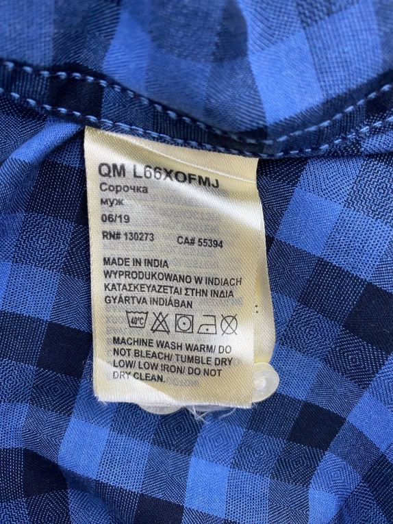LEE Camicia slim fit a quadri blu/nero da uomo XXL