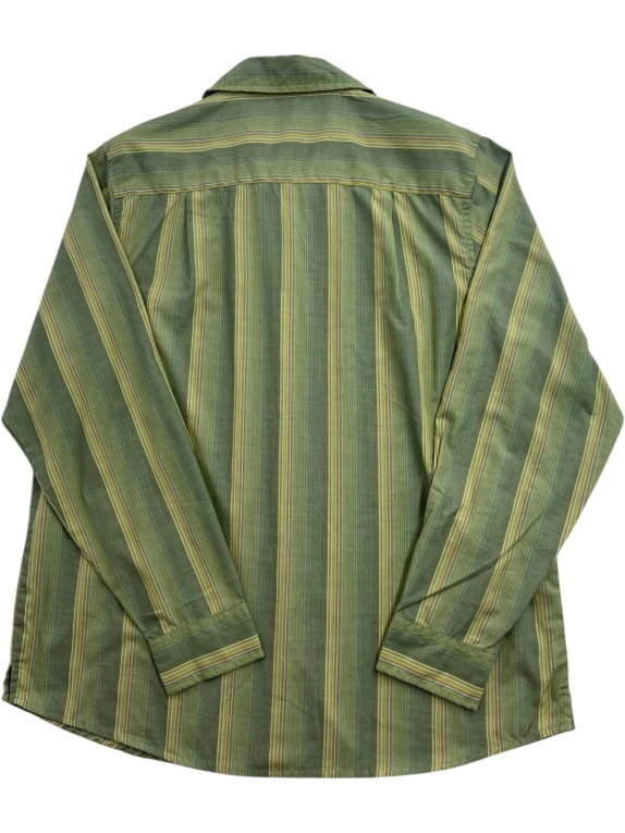LEE STRIPED SHIRT CLASSIC OLIVE WOMENS PRE OWNED M