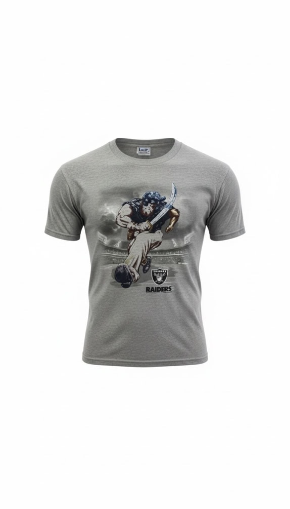 Lee Sport Oakland Raiders T-Shirt Γκρι Graphic Ανδρικό L