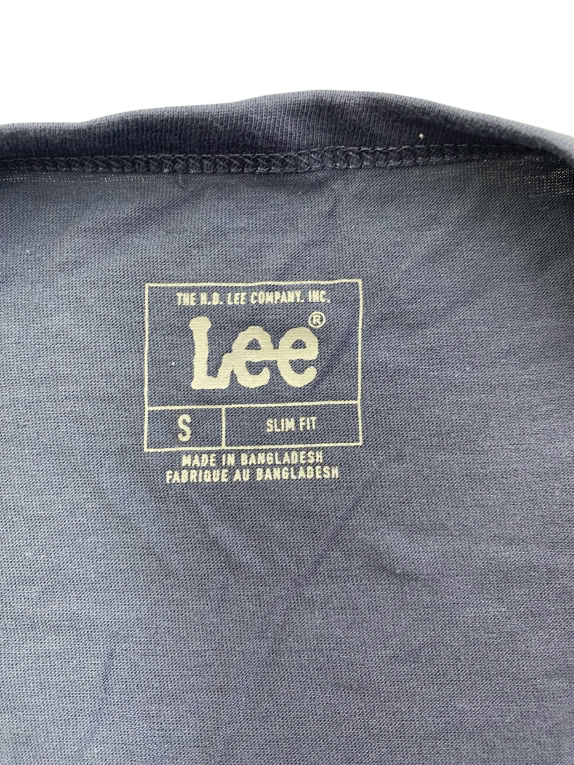 Lee T-Shirt Slim Fit Logo Μπλε Γυναικείο S