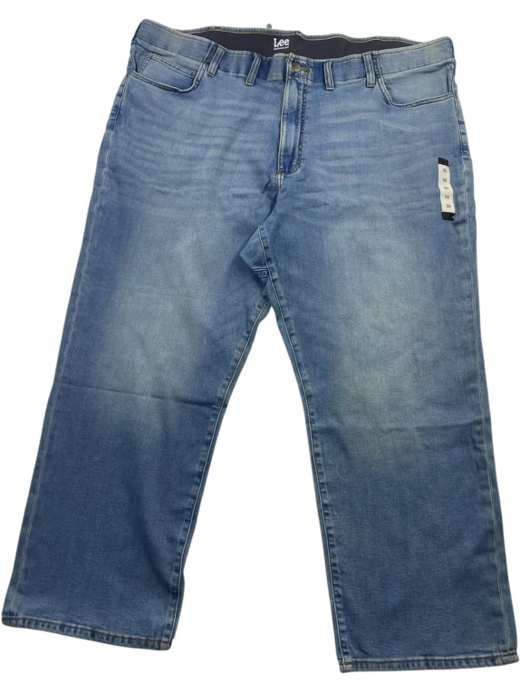 LEE Τζιν Παντελόνι Straight Fit Light Blue Leather Logo Ανδρικό Μέγεθος 50 (6XL)