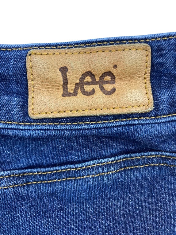 Lee Jeans Uomo Blu con Logo Vintage