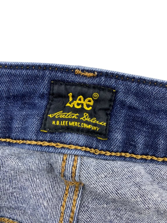 Lee Jeans Uomo Blu con Logo Vintage