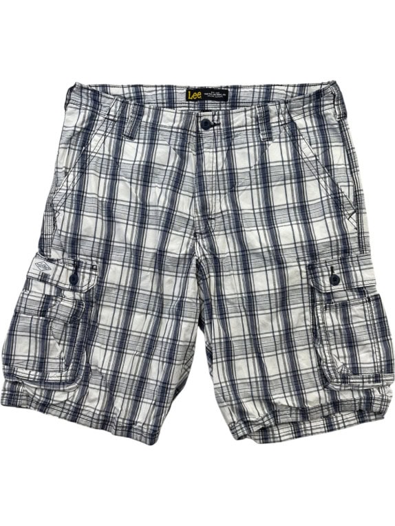 LEE BERMUDA CARGO UTILITY QUADRI BIANCO NAVY UOMO PRE OWNED L