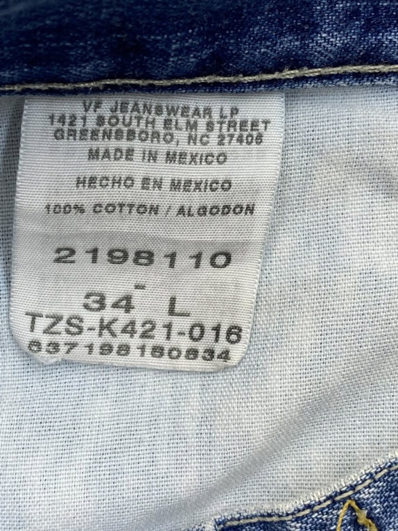 LEE SHORTS DENIM WORKWEAR BLU UOMO PRE OWNED XL