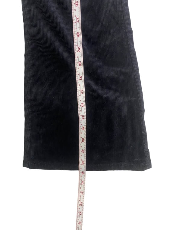 LEE VINTAGE BLACK CORDUROY FLARED / BELL BOTTOM TROUSERS - XS
