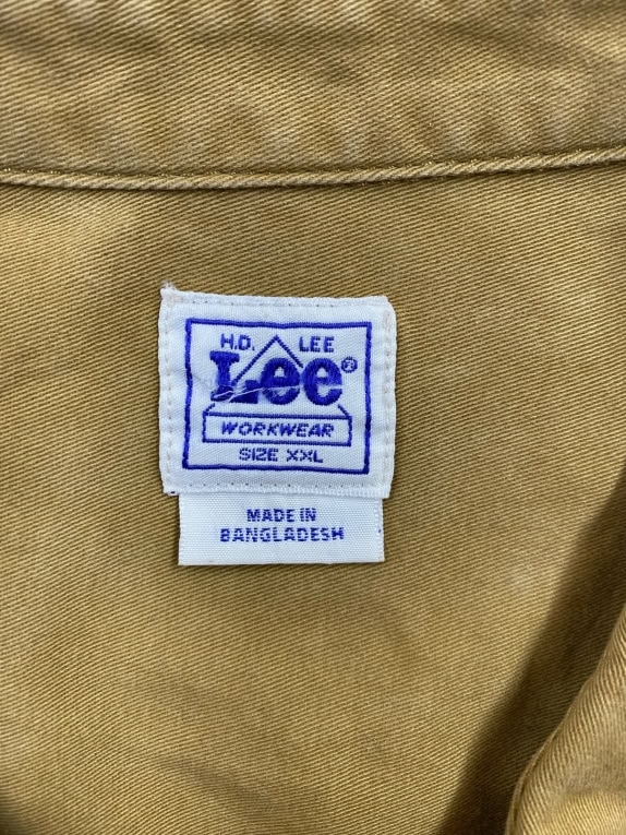Lee Workwear Vintage Shirt Logo Mustard Men’s XXL
