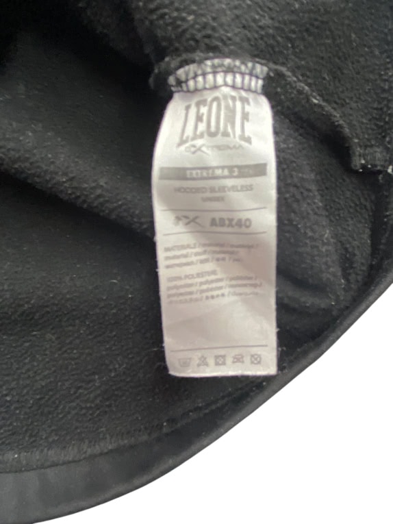 LEONE Sleeveless Hoodie Sport Logo EXTREMA Black Men’s L
