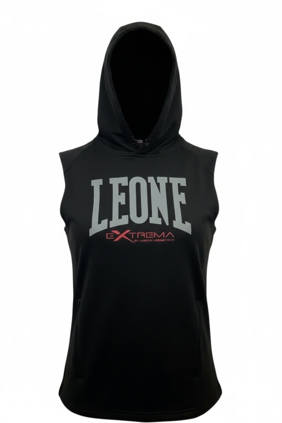 LEONE Sleeveless Hoodie Sport Logo EXTREMA Black Men’s L