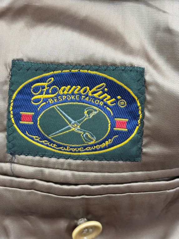 LEONOLI ΣΑΚΑΚΙ VINTAGE ΚΑΦΕ ΓΚΡΙ ΑΝΤΡΙΚΟ PRE OWNED M