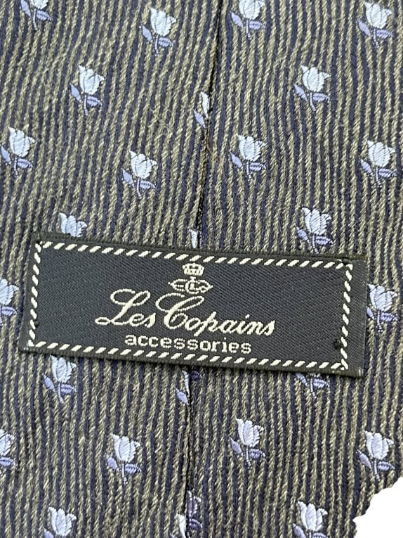 LES COPAINS CRAVATTA CLASSICA NAVY UOMO PRE OWNED