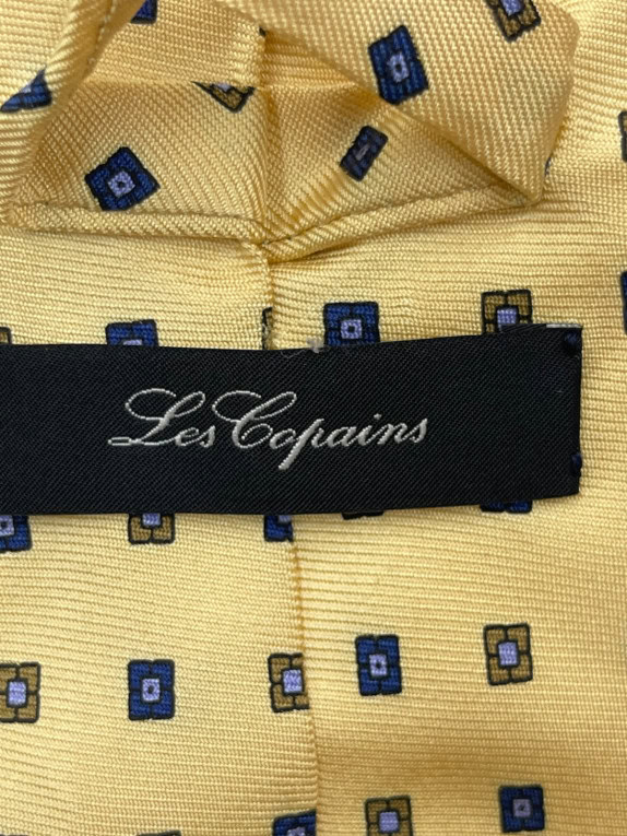 LES COPAINS CRAVATTA CLASSICA ORO UOMO PRE OWNED
