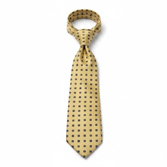 LES COPAINS CRAVATTA CLASSICA ORO UOMO PRE OWNED