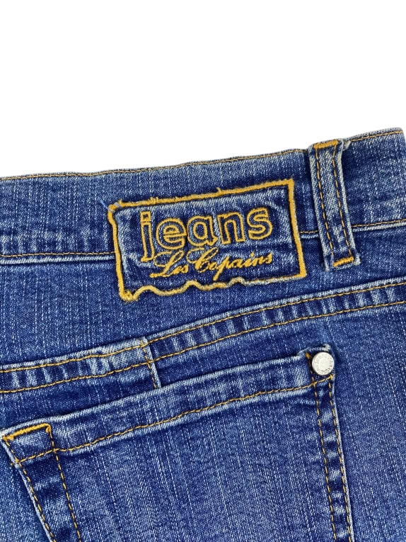 LES COPAINS JEANS ΠΑΝΤΕΛΟΝΙ VINTAGE ΛΟΓΟΤΥΠΟ ΜΠΛΕ ΓΥΝΑΙΚΕΙΟ M