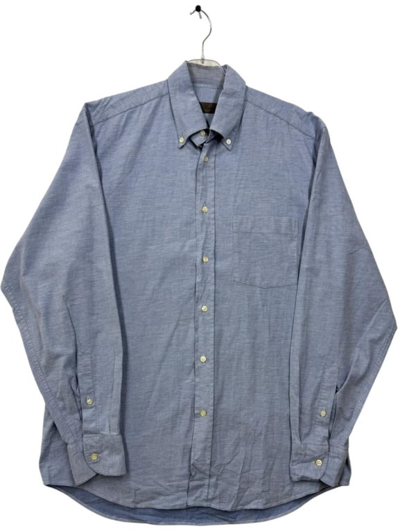 LES COPAINS Πουκάμισο Vintage Oxford Σιέλ Ανδρικό L