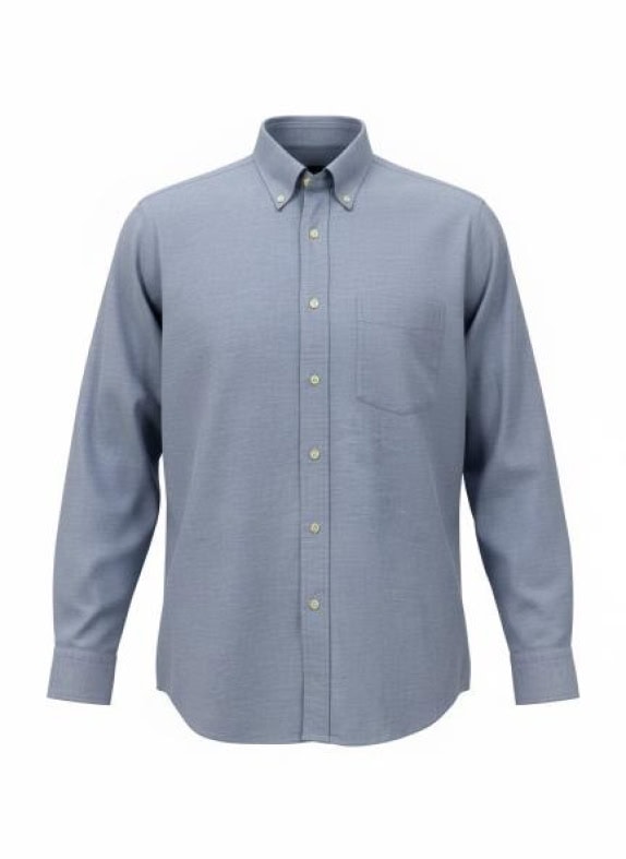 LES COPAINS Πουκάμισο Vintage Oxford Σιέλ Ανδρικό L