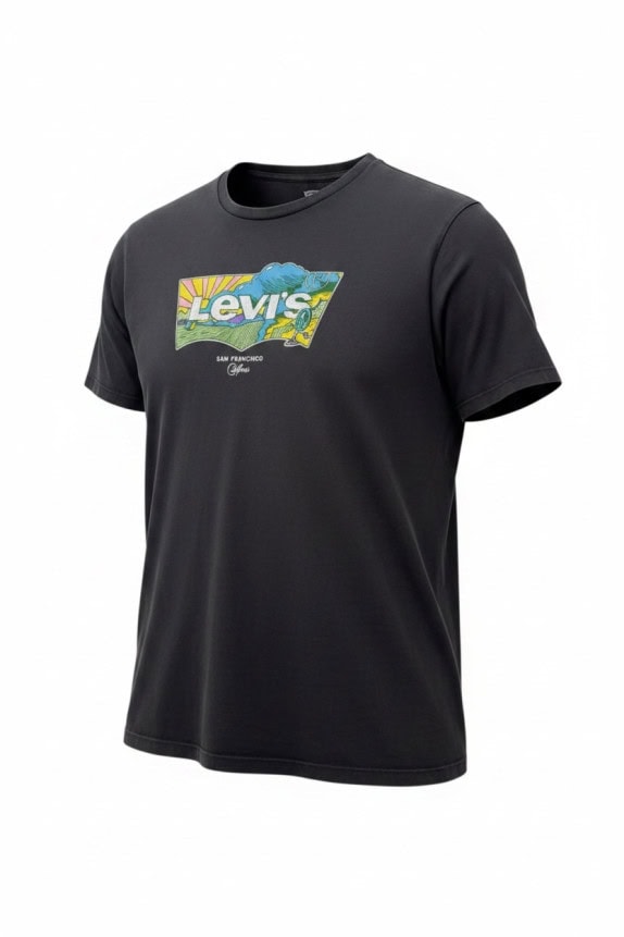 LEVI S GRAPHIC TEE RETRO ΜΑΥΡΟ ΑΝΤΡΙΚΟ PRE OWNED XL