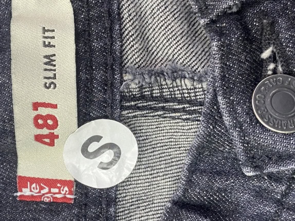 LEVI S JEANS STRAIGHT FIT WASHED BLACK ΑΝΤΡΙΚΟ PRE OWNED S
