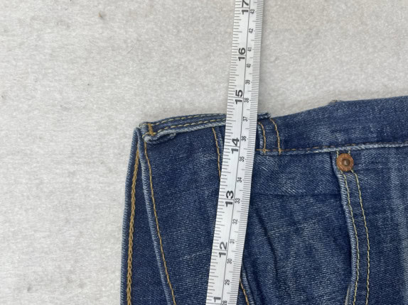 LEVI S JEANS STRAIGHT LEG WASHED BLUE MENS PRE OWNED XS