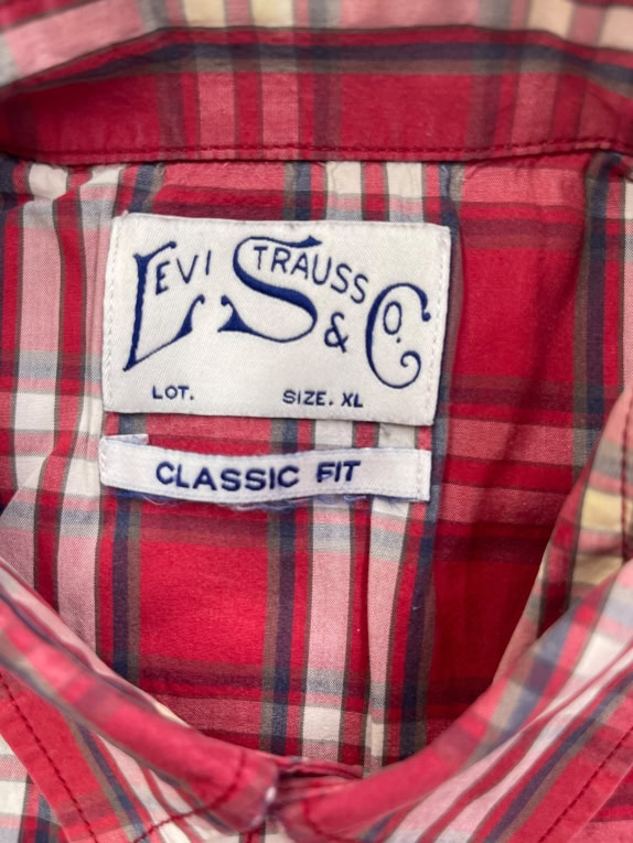 Levi Strauss & Co. Shirt Plaid Classic Fit Red Men's XL